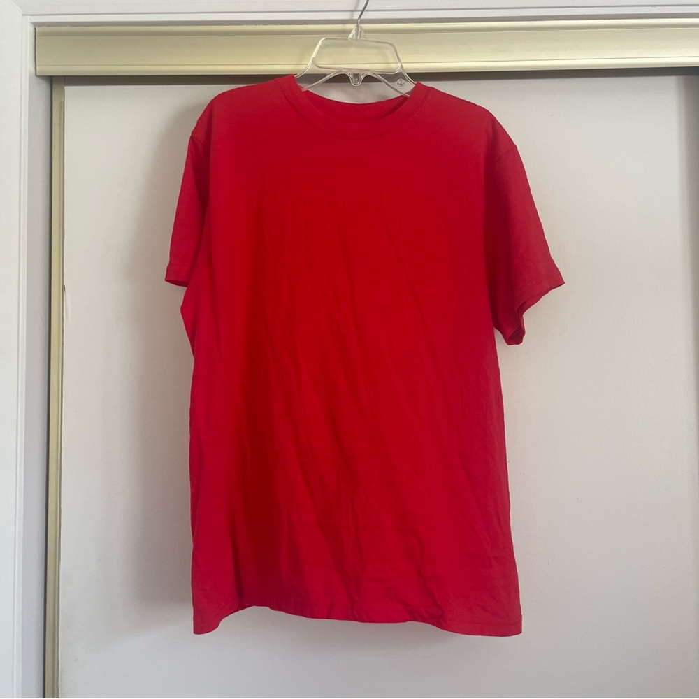 Red Cotton Staff T-Shirt